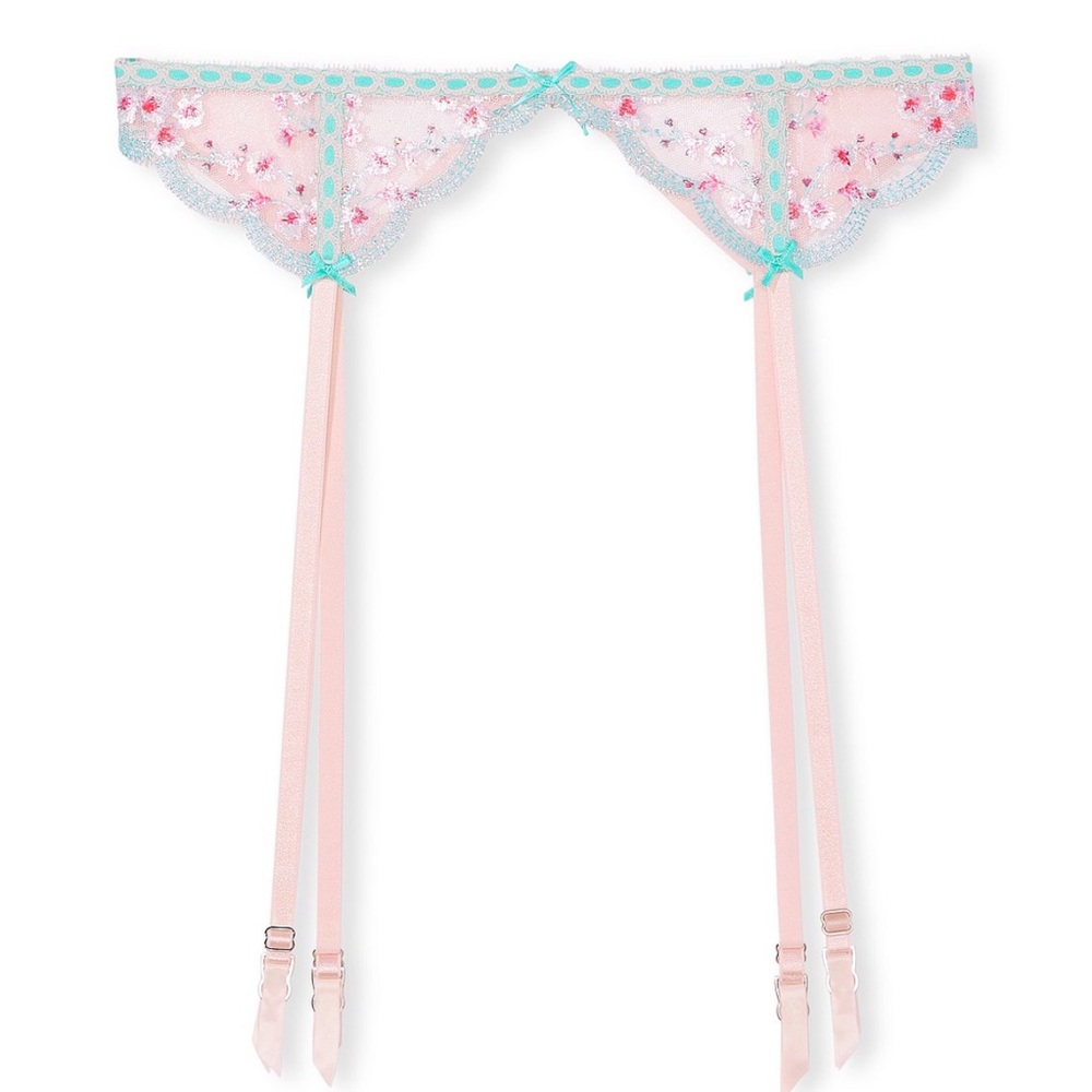 Victoria’s secret’s Dream angels cherry blossom Floral lace Garter Belt